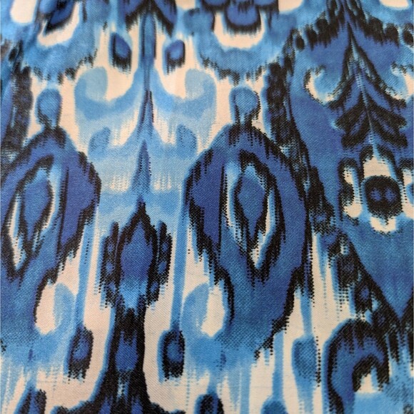 Her Destiny Midi Maxi Skirt Women's Petite PXL White/Blue Elastic Tie Waist Boho - Picture 12 of 12